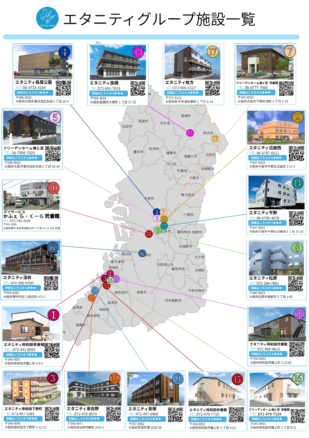 大阪府内施設一覧